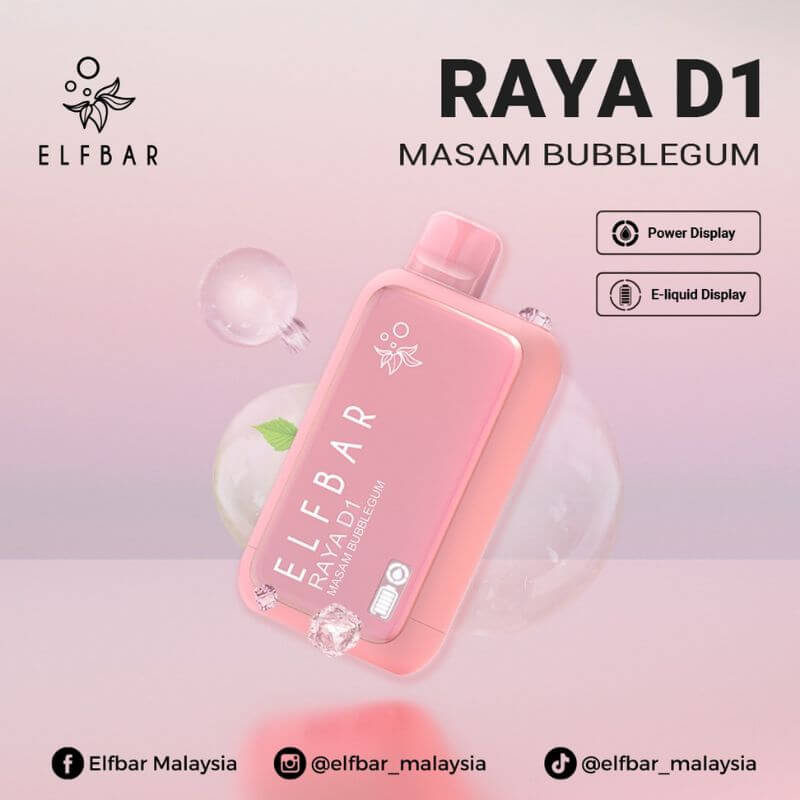 SGVape-ELFBAR-RAYA-D1-13K-MASAM-BUBBLEGUM-SG-Vape-Bar