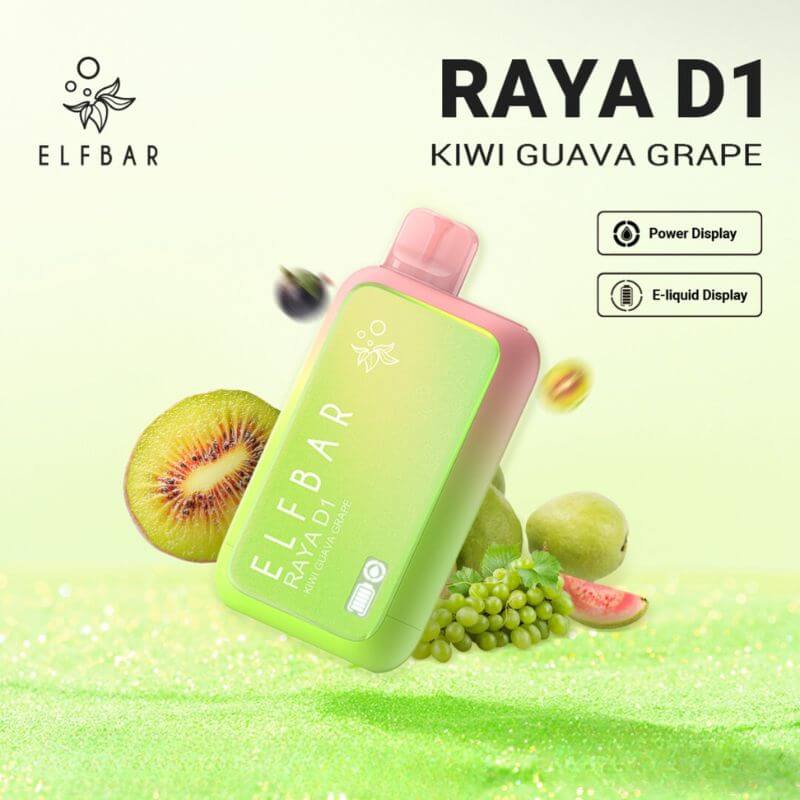 SGVape-ELFBAR-RAYA-D1-13K-KIWI-GUAVA-GRAPE-SG-Vape-Bar